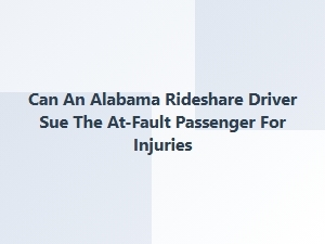Suing a Passenger After a Rideshare Crash
