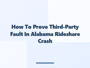 Proving Third-Party Fault in Alabama Rideshare Accidents